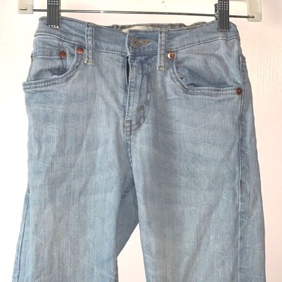 Levis Boys 502 Regular Taper Light Wash Denim Jeans Size 10 Reg - Picture 2 of 6